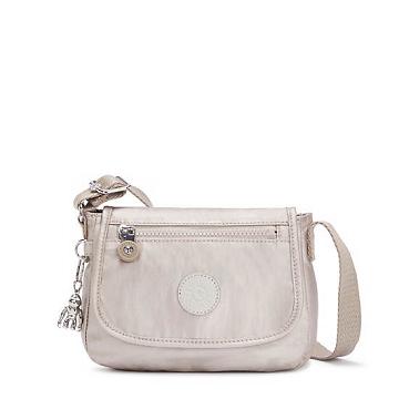 Kipling Sabian Metallic Crossbody Mini Tasker Beige | DK 1348WN